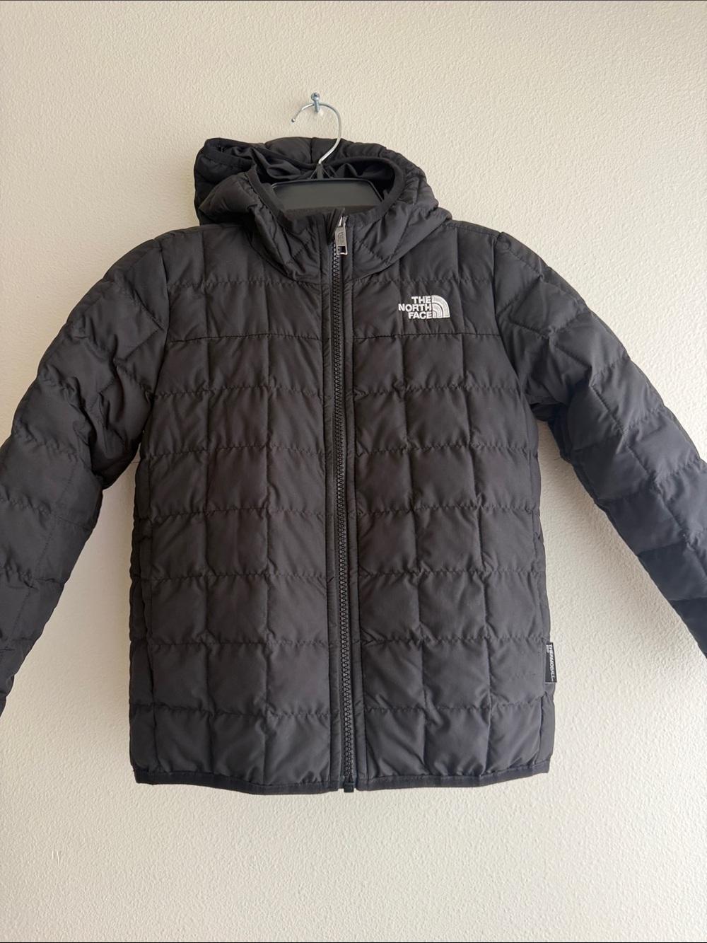 The North Face Kids Black Quilted Hooded Puffer Jacket